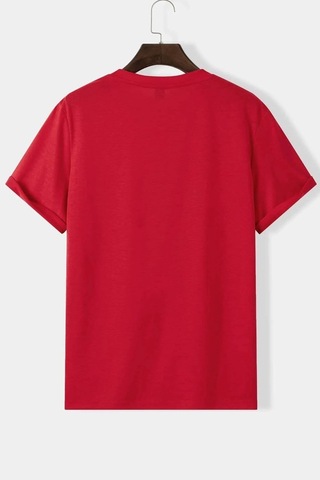 Flood Of Style Unisex Hanımcı Baskılı T-shirt Kırmızı