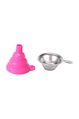 Sla 3d Yazıcı Uv Reçine Filtre Süzgeç -silikon Huni Seti - Pembe