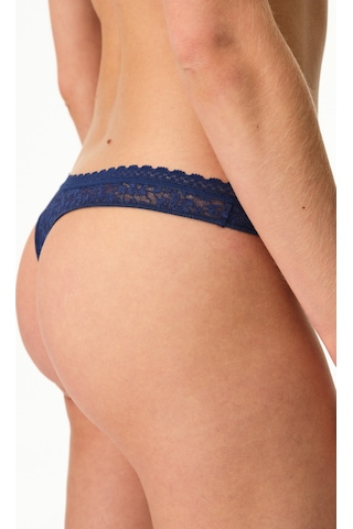Penti Lacivert Easy Lace Dantel V Model Tanga Külot