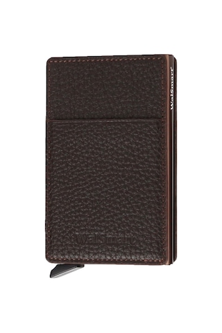 Walsmart Pocket Flotur Akıllı Mekanizmalı Deri Cüzdan Kahverengi
