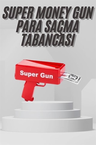 Gld-spt- Para Dolar Saçma Para Atma Tabancası Otomatik Kırmızı Oyuncak