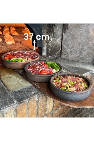 Büyük Boy Toprak Güveç Fırın Tepsisi 8-10 Kişilik 37 CM Toprak