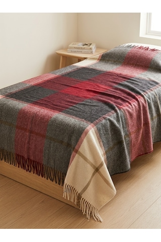 Gençev Home &Selin& %100 Saf Yün Scotch Battaniye Tek Kişilik (467107583)