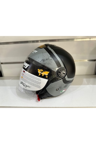 Sway SW-715 Gemini Açık Motosiklet Kaskı Siyah - Titanyum