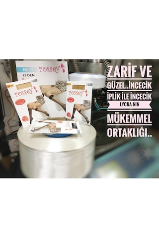 Rossey Parlak Fit(15 D) Dizaltı Çorap