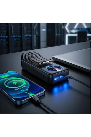 S-link Ip-g220 20000mah Pd20w+qc3.0 Dahili Kablolu Siyah Lcd Taşınabilir Pil Şarj Cihazı Powerbank 33972817