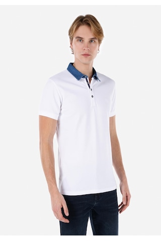 Colins Slim Fit Polo Yaka Düz Erkek Beyaz Kısa Kol Tişört Cl1064089 Q1.v1 Ofw Beyaz