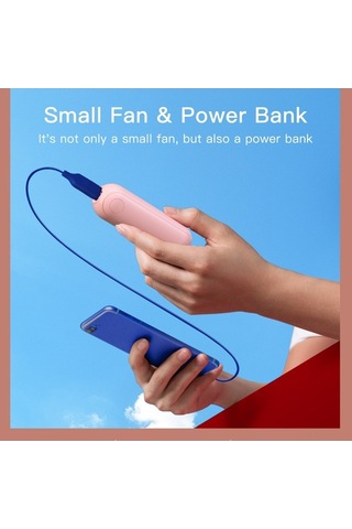 Fortunelane 2-in-1 Usb Taşınabilir Soğukluk Şarj Cihazı, Power Bank, 2 Hız, 1500mah Beyaz