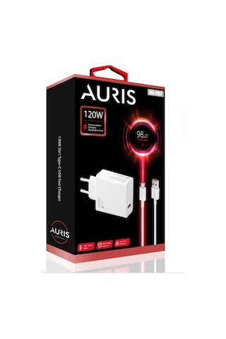 Auris ARS-CH37 120W Usb To Type C Yüksek Hızlı Şarj Aleti Seti