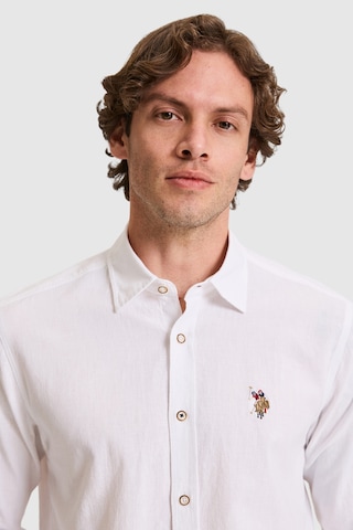 U.s. Polo Assn. Erkek Beyaz Gömlek Basic 50320262-vr013