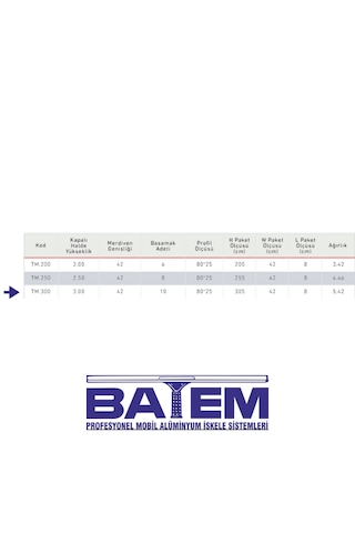 Tek Parça Alüminyum Merdiven 3 Metre 10 Basamaklı Tm.300 300 Cm'ye Kadar