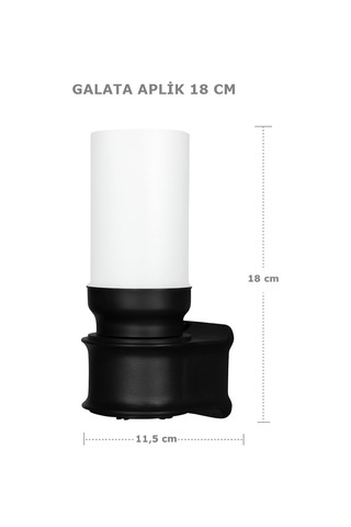 Zita Galata Serisi Duvar Apliği Bahçe Ve Yol Aydınlatma Lambası, Su Geçirmez Ip54, E27 Duy, 220v, 18x11,5 Cm, K