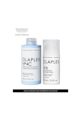 Olaplex Bond Maintenance No:4C Clarifying Şampuan 250 ML + No:8 Bond Intense Moisture Mask 100 ML