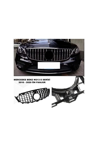 W213 E Serisi Spor Ön Panjur Izgaralı Piano Black & Krom 2016-2020