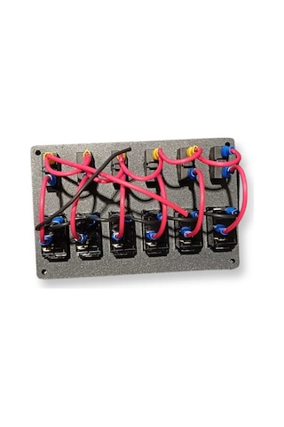 Otomatik Sigortalı 6'lı Karlıng Switch Panel Işıklı İzoleli