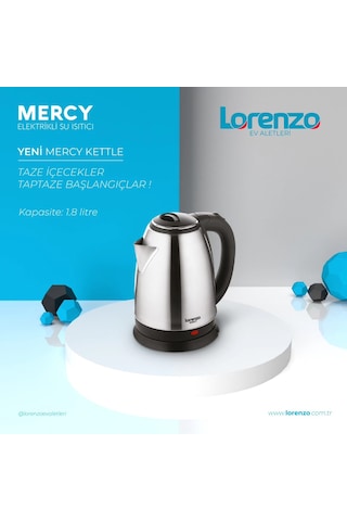 Lorenzo Mercy Çelik Kettle 1.8 L