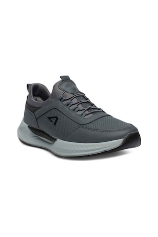 Acropol 137-26 Deri Anatomik Erkek Sneaker Füme Siyah Füme