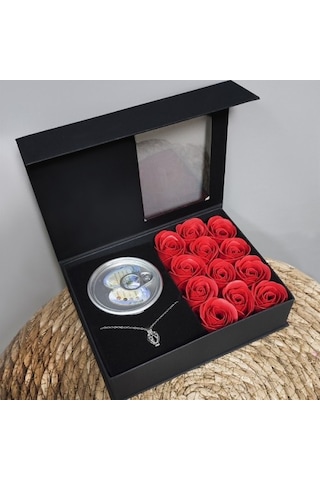 Zarif Kadın İçin Romantik Gül İstiridye İnci Kolye Seti Beyaz