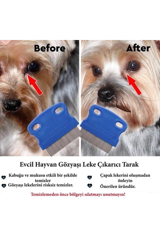 Evcil Hayvan Kedi Köpek Pire Tarağı Ve Köpek Gözyaşı Lekesi Tarağı 5580