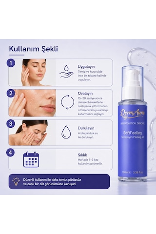 Dermaura Softpeeling Temizleyici Peeling Jel Ölü Deri Arındırıcı Yüz Peelingi 100 Ml