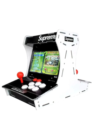 Supreme Çift Arcade Kol 10inç Çift Ekran 3000+ Oyunlu Retro Ar...