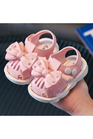 Trendooze Yürüyor Yumuşak Yaz Tabanlı Sandalet Sandalet Pembe Küçük Kız Kaymaz Karikatür Çocuklar Bebek Bebek Bebek Ayakkabısı Ayak Rf Pembe