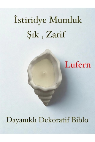 Dayanıklı İstiridye Mumluk Hediyelik Dekorasyon Zarif Biblo Organizer Deniz Kabuğu Takı Tabağı Alçı Çok Renkli