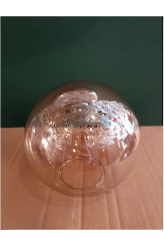 Bal Renk Glop Cam - Avize Fanusu - 15 Cm Çap - E27 Ampul Uyumlu