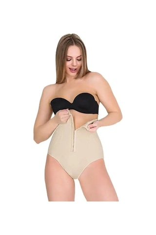 Pastimore Agraflı Yüksek Bel Slip Korse Ten