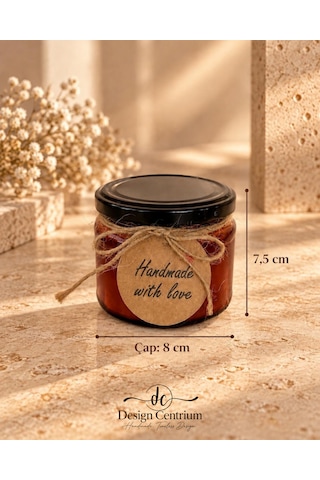 Amber Élegance Amber Kokulu %100 Soya Aromaterapi Wax Mum-300cc Kahverengi