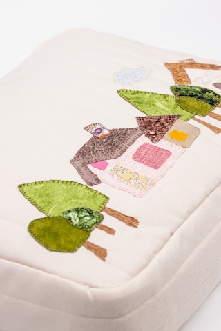 Laptop Çanta Patchwork Krem