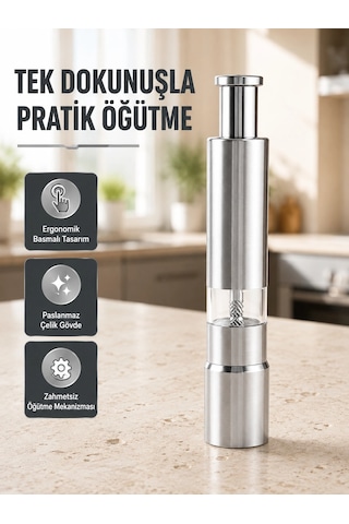 Kargo Ergonomik Tasarımlı, Nem Geçirmez Kapaklı Baharat Öğütücü Najmaddin Çok Renkli