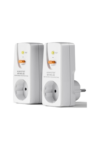 Xurunkeji 2'li Paket 16a Gfci Kaçak Korumalı Fiş Rcd Priz Ev Sigortası Kesme Anahtarı Kişisel Koruma Fişi Ab Fişi