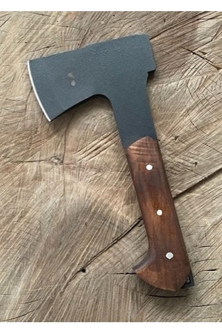 Dmr Dövme Çelik Kamp Baltası El Yapımı Karbon Çelik Balta Nacak 650gr