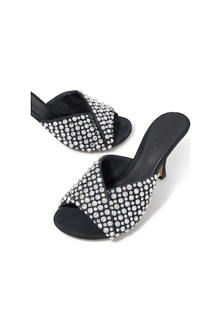 Bottega Veneta Zarif Tasarımlı Blink 80mm Topuklu Mule Terlik Mavi