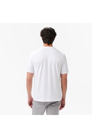Nautica Erkek Beyaz Classic Fit T-shirt Düz V55340t Beyaz