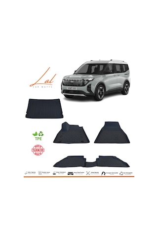 Ford Tourneo Courier 2024+ 3d Havuzlu Paspas Bagaj Havuzu Seti