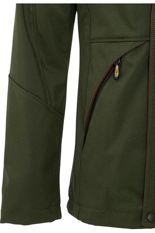 Famoda Kürklü Su Ve Rüzgar Geçirmez Haki Softshell Kışlık Erkek Mont Haki