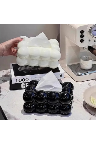 Konesam Pembe Bow 3cm Küçük Boy Keten Şeker Desenli Kağıt Havlu Kutusu - Ev & Restoran Dekoratif Ahşap Desenli Hafif Lüks Depolama Kutusu Diğer