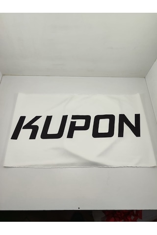 Kupon Baskılı Oto Göğüs Örtüsü Beyaz Havlu