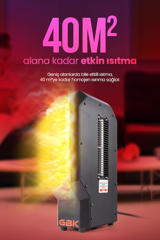 Gbk Mühendislik Ve Makine Fanlı Isıtı 3400w Ev, Atölye, Ofis, Prefabrik Yapı İçin Uygun