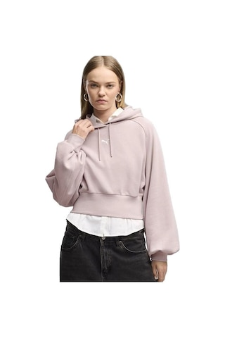 Puma Ess Cropped Hoodie Kadın Sweatshirt 636671-49 Pembe