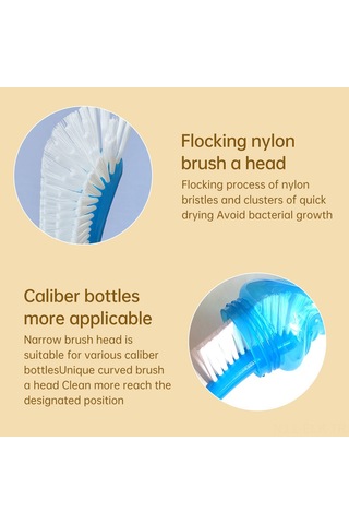 Xindoker Yenidoğan Biberon Temizleme Fırçası - Nylon Yapı, Pembe Renk, Bebek Biberonları Ve Kapları İçin Pratik Çözüm