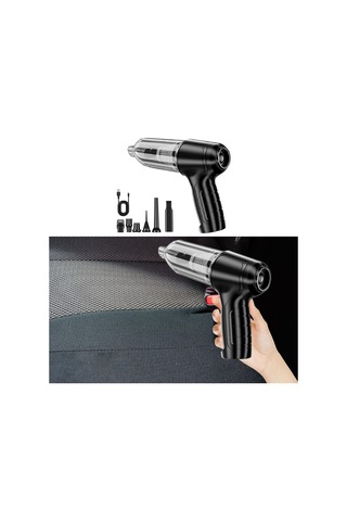 Suntek Araba Vakum Süpürgesi Tip C Port Hızlı Temizlik Siyah Siyah