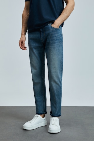 Lufian Bruno Smart Jean Erkek Pantolon Slim Fit Mavi Mavi 111200192100300 Mavi