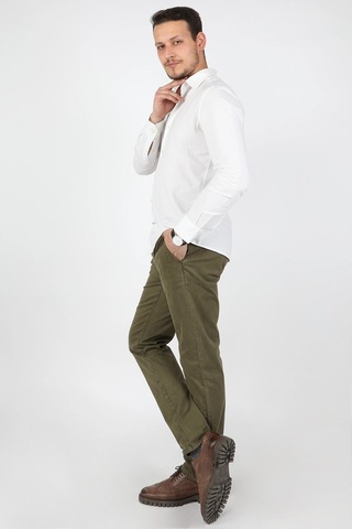 Erkek Fleto Cep Gabardin Pantolon Yeşil