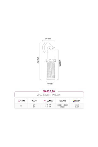 Nevo Iç Mekan Aplik Na126,20 Bakır