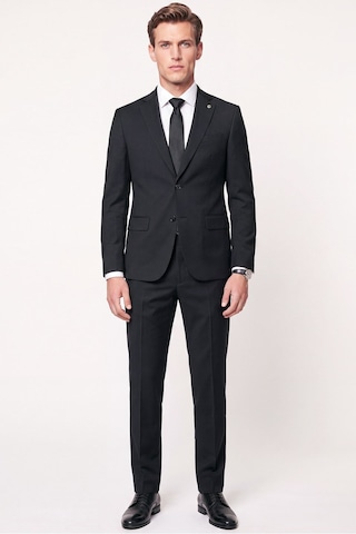 Efor Slim Fit Mono Yaka Esnek Yünlü Siyah Takım Elbise Tk 2026