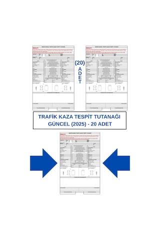 Trafik Kaza Tesit Tutanağı Güncel 2025 - 20 Adet