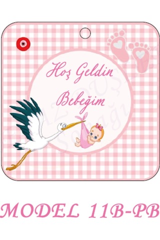 Beyazdüşlersokağı Şekilli Etiket (25 Ad) Bebek Süsü,Doğum Günü,Leylek (Etk-11B)